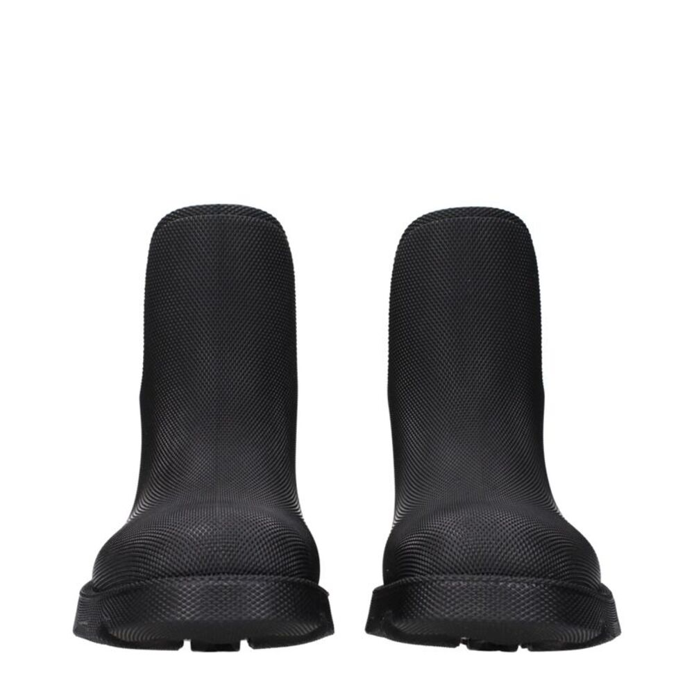 Burberry Black Cotton Ankle Women's Boots - Picture 3 of 5